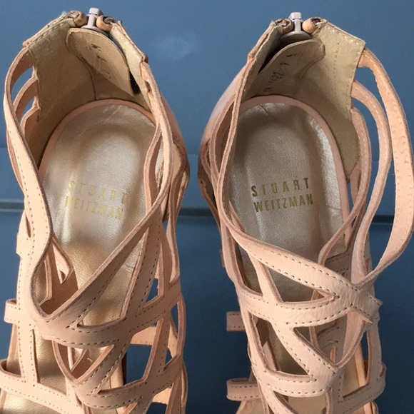 Stuart Weitzman Array Beige Sandal Heel - Picture 8 of 11